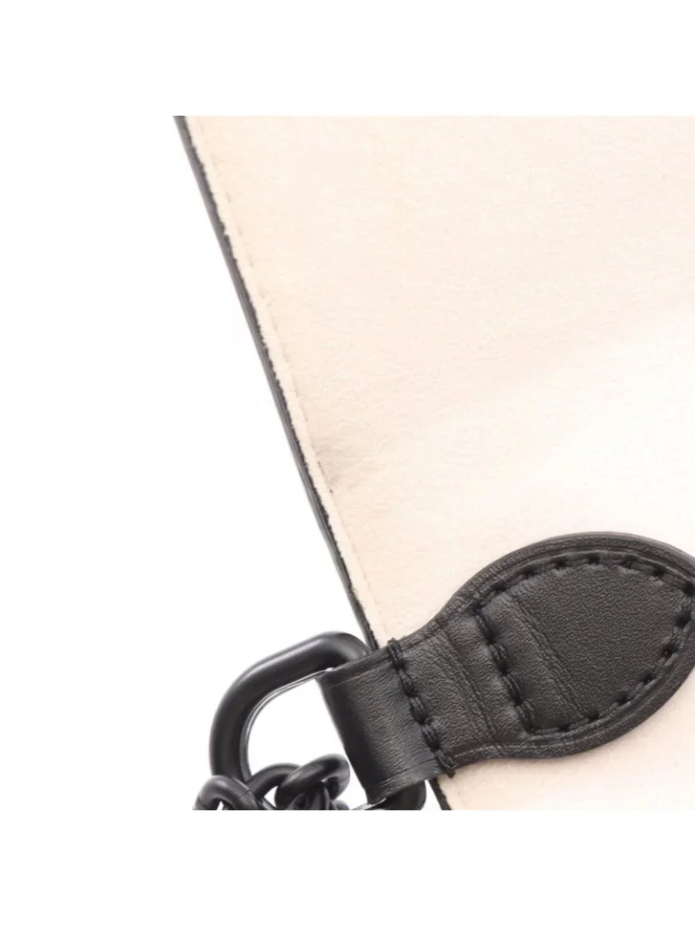Louis Vuitton Shoulder Bag Twist MM White Black Leather